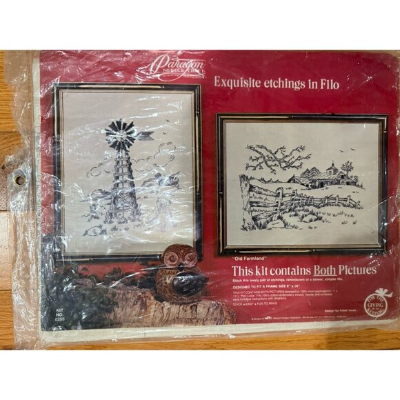 Vintage Paragon Exquisite Etchings In Filo Needle Etching Kit 0255 - Picture 1 of 6
